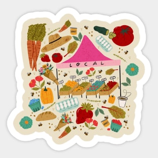 Bounty of the Farmer's Market: Fruit, Vegetables, & flowers Sticker